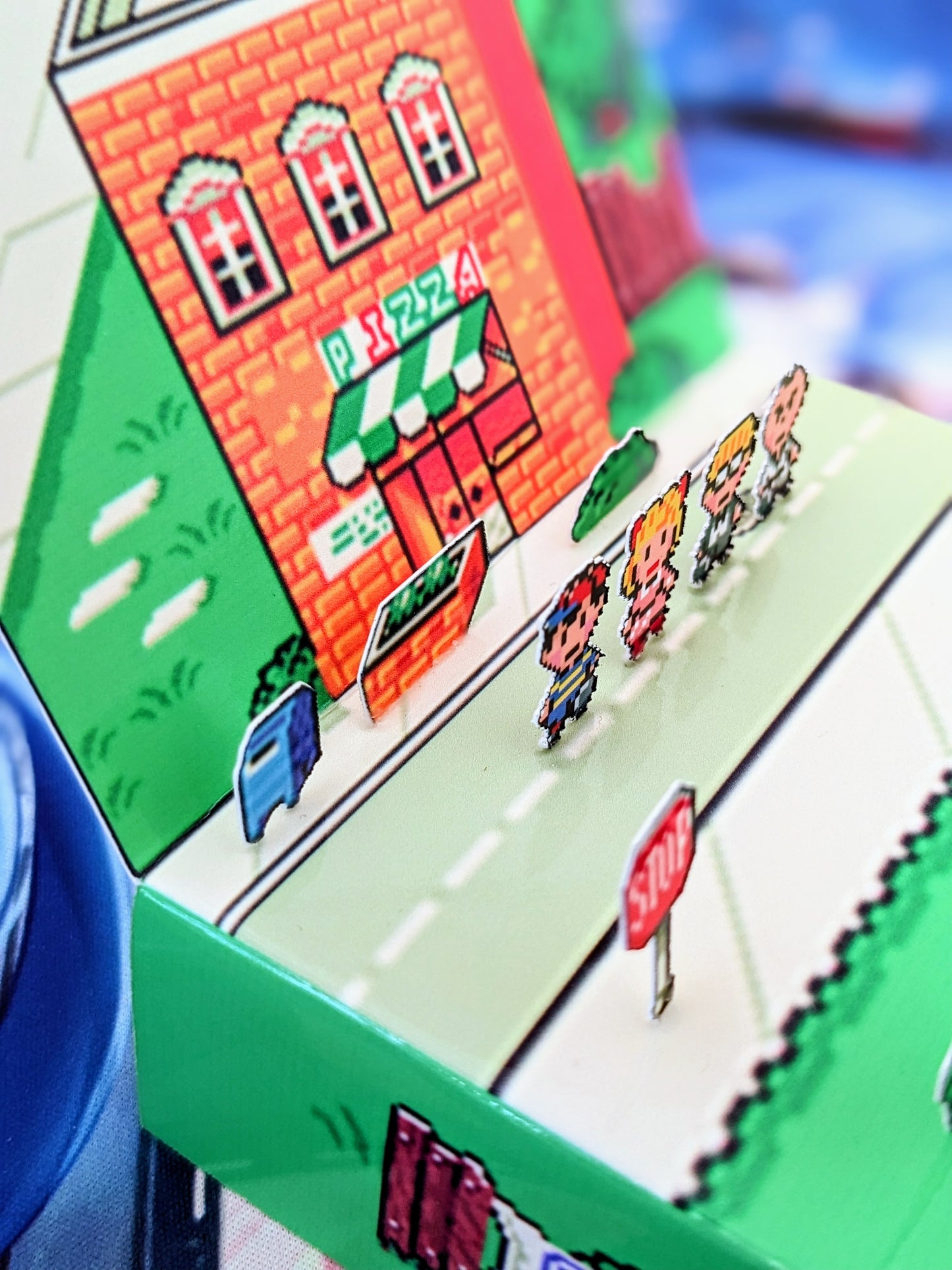 Earthbound Pizza place Onett 3D cube diorama