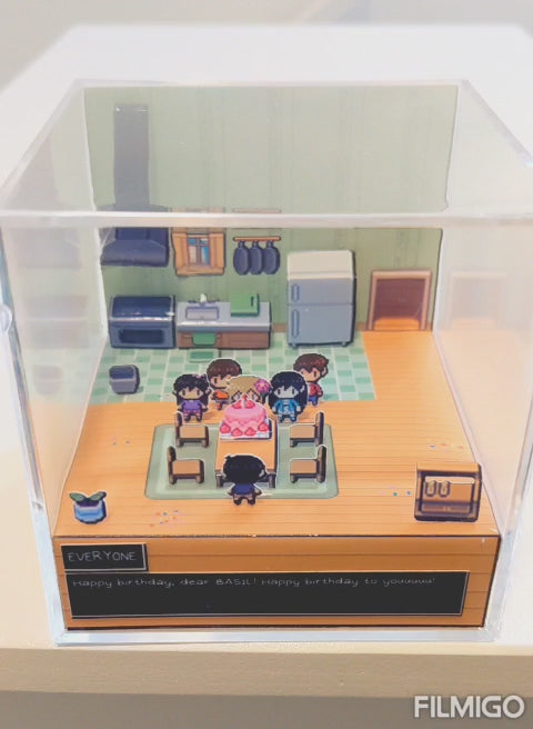 OMORI Basil in Head Space 3D cube diorama – BubzTea Artz