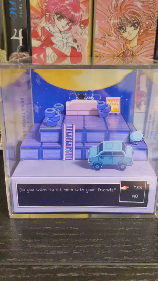 OMORI Junkyard Hangout 3D cube diorama TEMPLATE