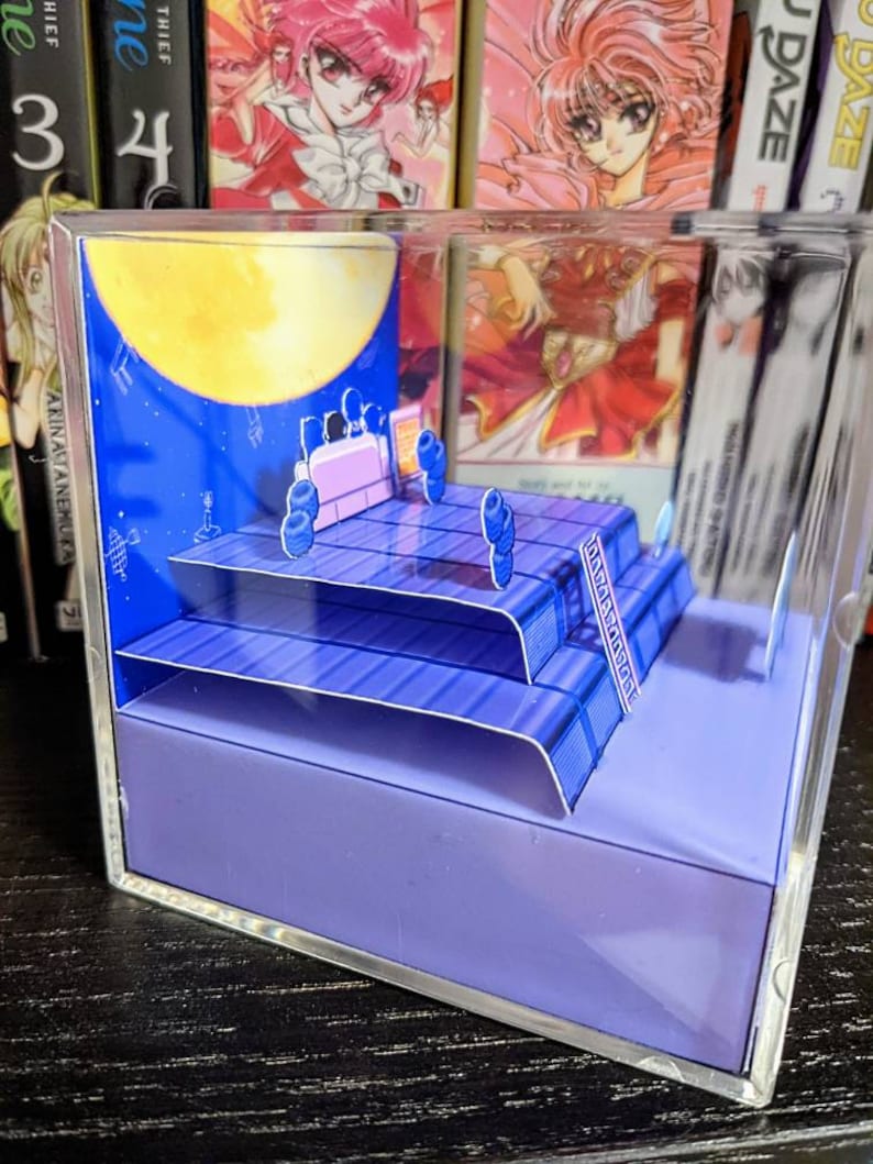 OMORI Junkyard Hangout 3D cube diorama TEMPLATE