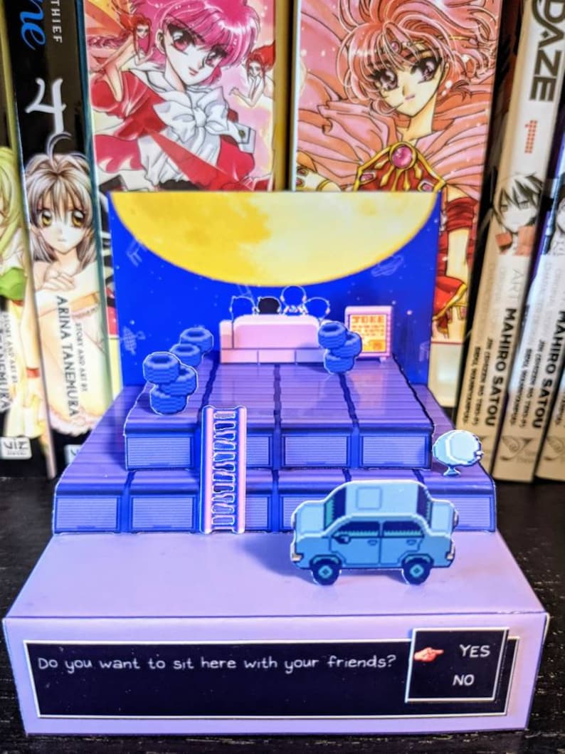 OMORI Junkyard Hangout 3D cube diorama TEMPLATE