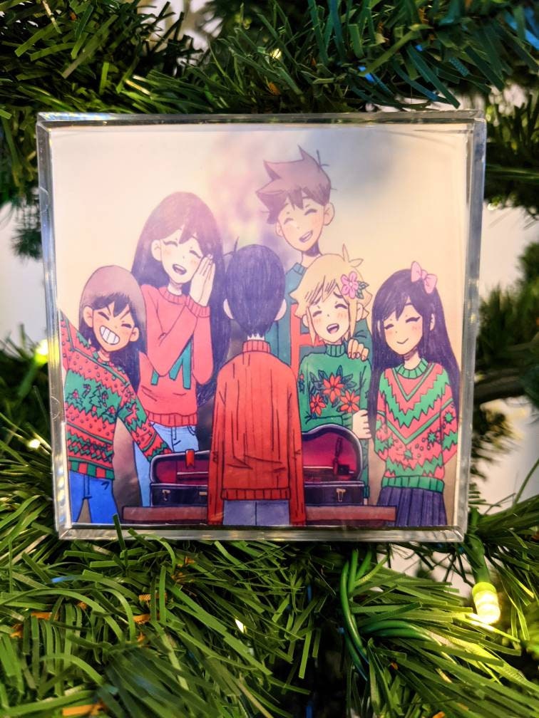 OMORI Christmas 3D cube diorama TEMPLATE
