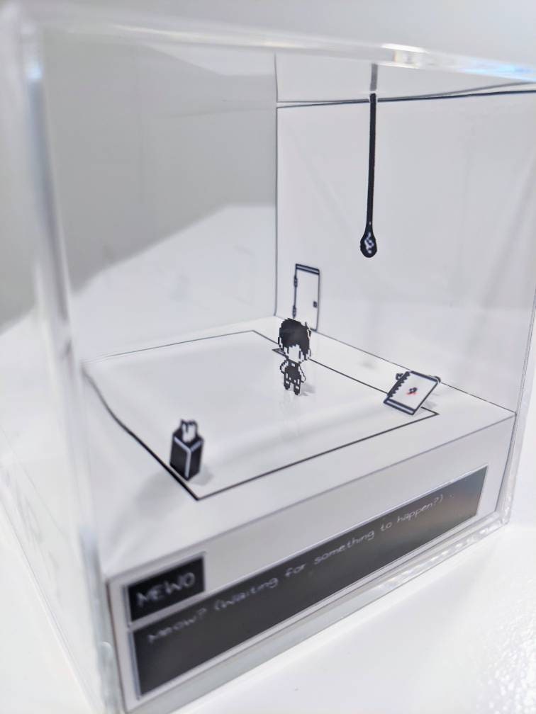 OMORI Basil in Head Space 3D cube diorama – BubzTea Artz