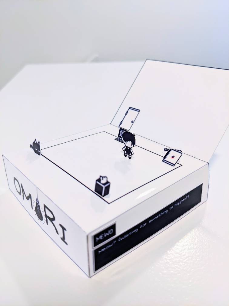 OMORI White Space 3D cube diorama