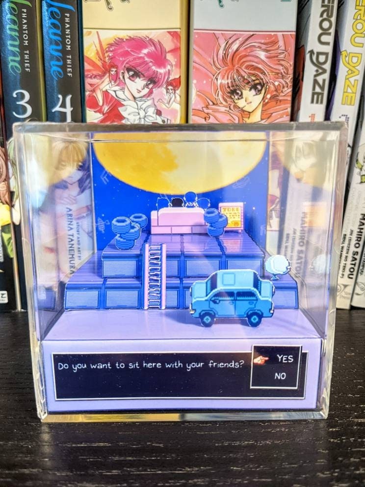 OMORI Junkyard hangout 3D cube diorama