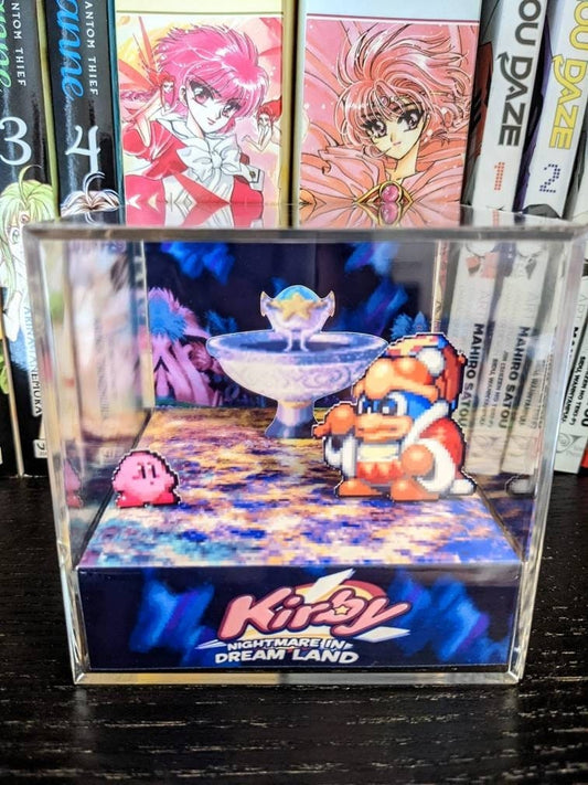 Kirby Nightmare in Dreamland GBA | Fountain of Dreams 3D cube diorama | Customize copy abliity