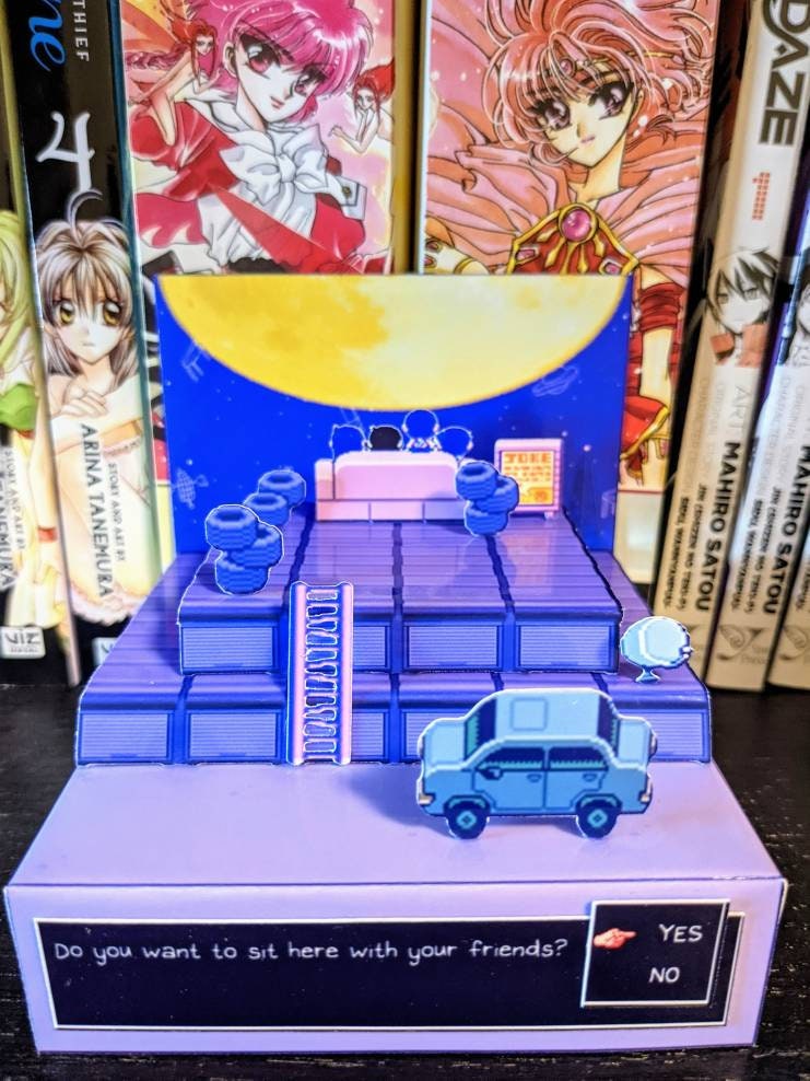 OMORI Junkyard hangout 3D cube diorama