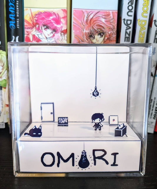 OMORI Dual Sided 3D cube diorama | White Space and Neighbor's room