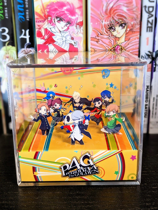 Persona 4 Golden 3D cube diorama TEMPLATE